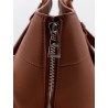 Hammock Flip leather handbag with front lettering logo
