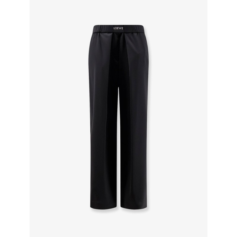 Wool trousers with Logo detail