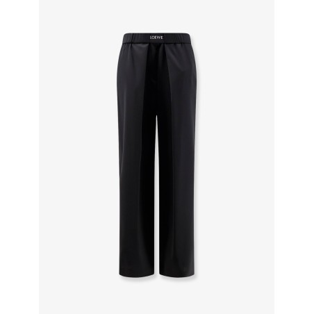 Wool trousers with Logo detail