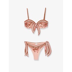 Aster shiny nylon bikini with Paisley print