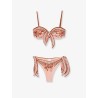 Aster shiny nylon bikini with Paisley print