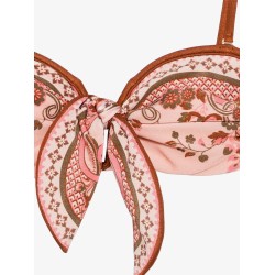 Aster shiny nylon bikini with Paisley print