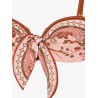 Aster shiny nylon bikini with Paisley print