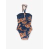 Aster nylon one piece swimsuit with paisley print