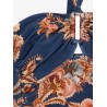 Aster nylon one piece swimsuit with paisley print