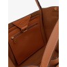 Hammered leather shopping bag