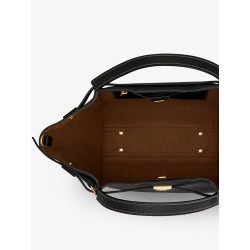 Hammered laeather tote bag