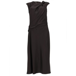 ABITO "TWIST BODICE" IN SATIN