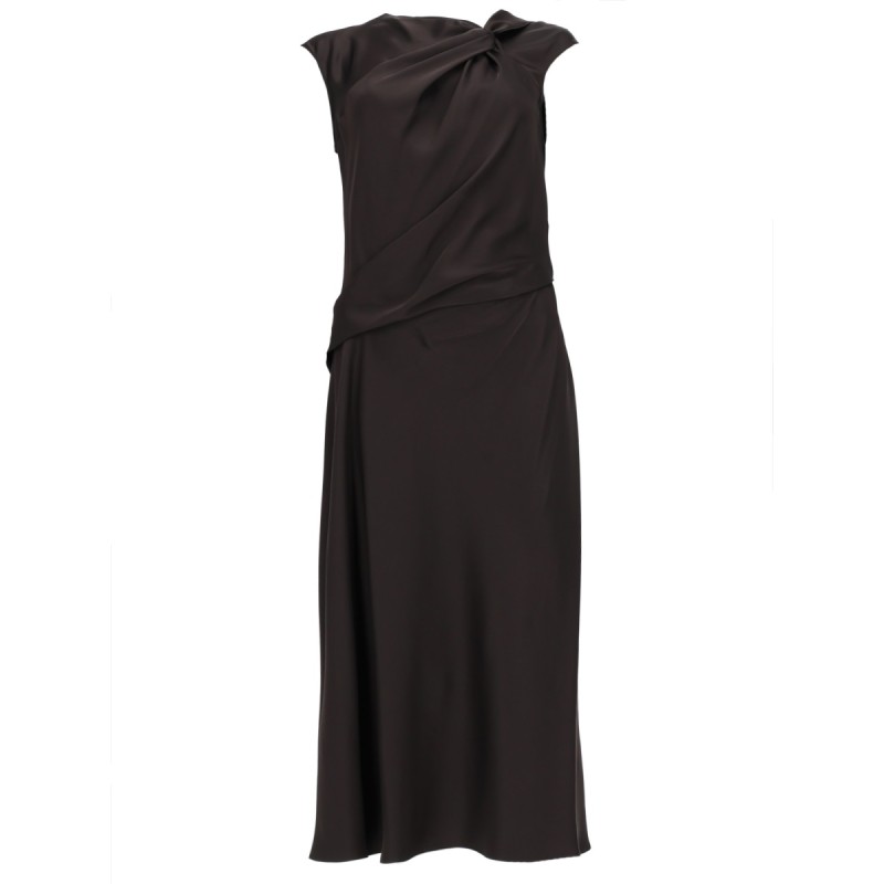 ABITO "TWIST BODICE" IN SATIN