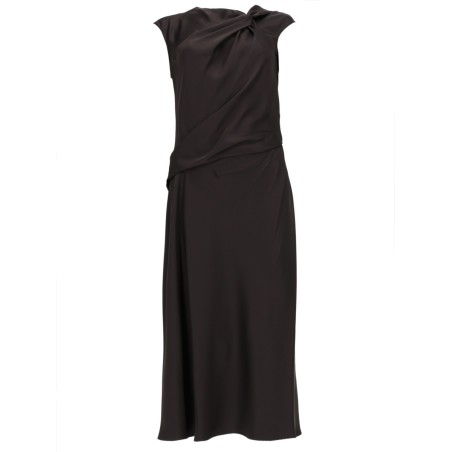 ABITO "TWIST BODICE" IN SATIN