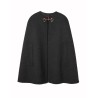 WOOL AND SILK CAPE WITH CLAMP