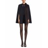 WOOL AND SILK CAPE WITH CLAMP