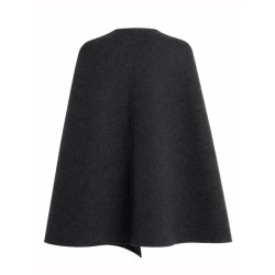 WOOL AND SILK CAPE WITH CLAMP