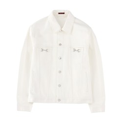 GIACCA IN DENIM CON MORSETTI