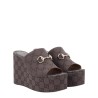 FABRIC WEDGE SANDAL "GG"