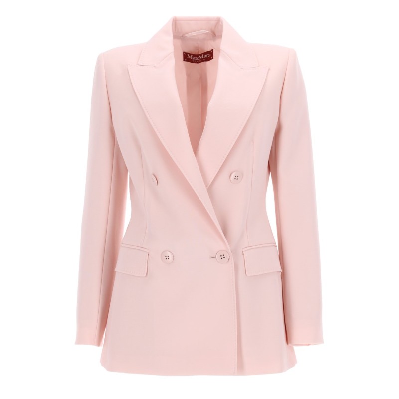DOUBLE-BREASTED WOOL CREPE JACKET