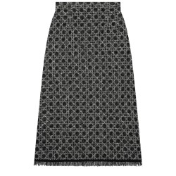 "MACROCANNAGE" MIDI SKIRT