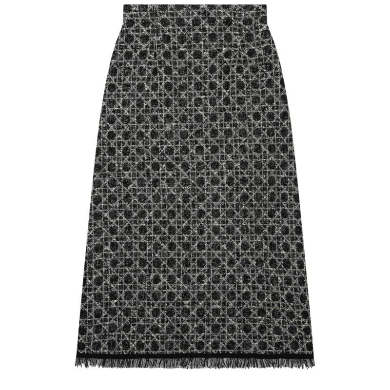 "MACROCANNAGE" MIDI SKIRT