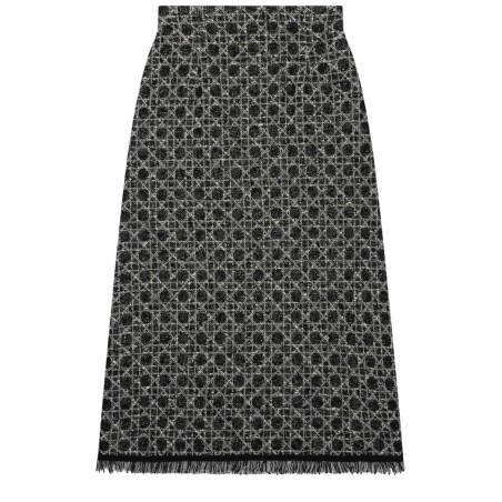 "MACROCANNAGE" MIDI SKIRT