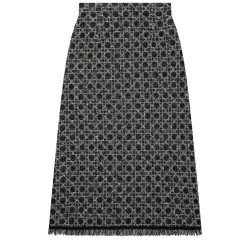 "MACROCANNAGE" MIDI SKIRT
