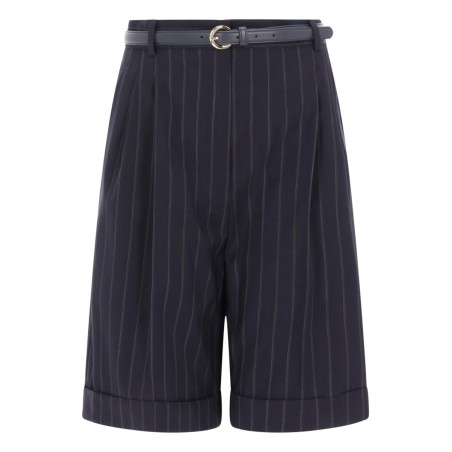 WOOL BERMUDA SHORTS WITH BELT