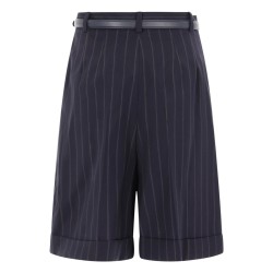WOOL BERMUDA SHORTS WITH BELT