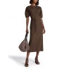 COTTON AND LINEN MIDI DRESS