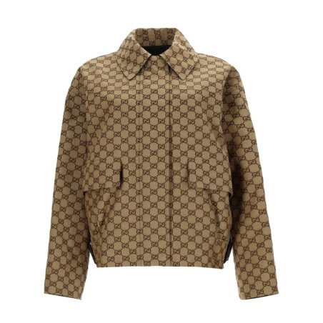 BOMBER JACKET WITH "GG" TEXTURE