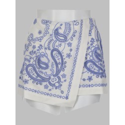 SKORT IN LINO CON RICAMO