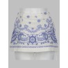 SKORT IN LINO CON RICAMO
