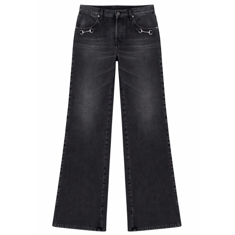 DENIM JEANS WITH HORSEBIT DETAIL