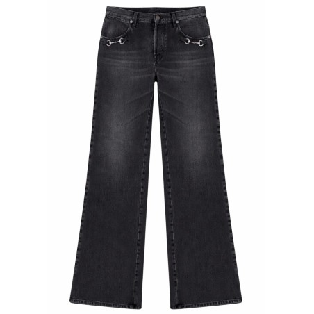 DENIM JEANS WITH HORSEBIT DETAIL