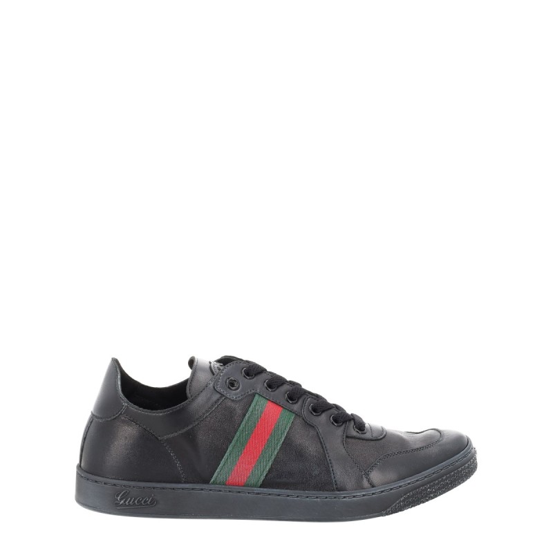 "STRETCH" LEATHER EFFECT SNEAKER