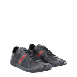 "STRETCH" LEATHER EFFECT SNEAKER