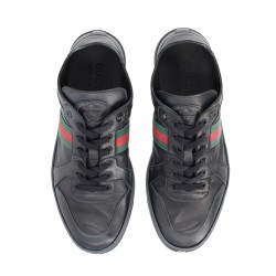 "STRETCH" LEATHER EFFECT SNEAKER