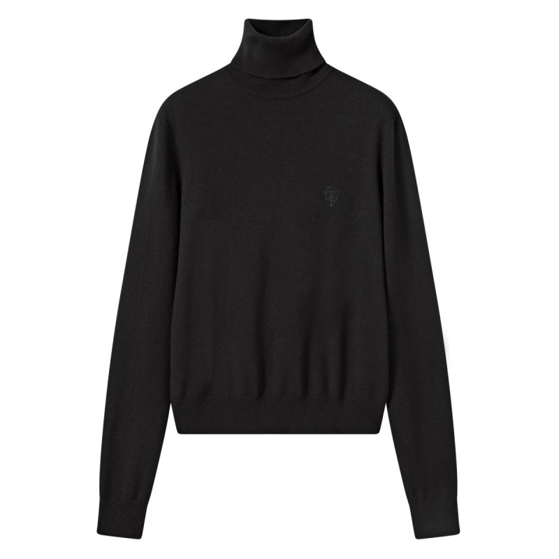 WOOL TURTLENECK WITH EMBROIDERY