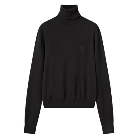 WOOL TURTLENECK WITH EMBROIDERY