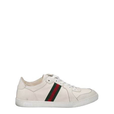 "STRETCH" LEATHER EFFECT SNEAKER