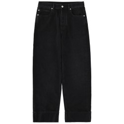 JEANS WITH FOLDED HEM