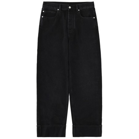 JEANS WITH FOLDED HEM