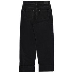 JEANS WITH FOLDED HEM