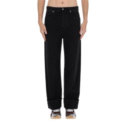 JEANS WITH FOLDED HEM