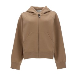 FELPA "ALMA" CON ZIP E CAPPUCCIO