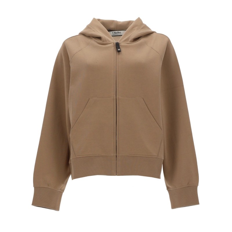 FELPA "ALMA" CON ZIP E CAPPUCCIO