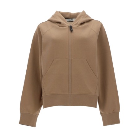 FELPA "ALMA" CON ZIP E CAPPUCCIO