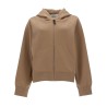 FELPA "ALMA" CON ZIP E CAPPUCCIO