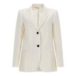 LINEN PINSTRIPE BLAZER