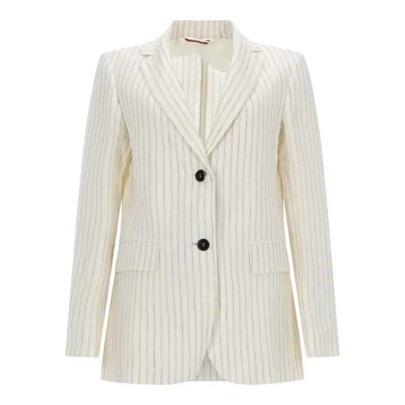 LINEN PINSTRIPE BLAZER