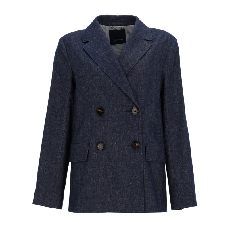 DOUBLE-BREASTED COTTON BLAZER