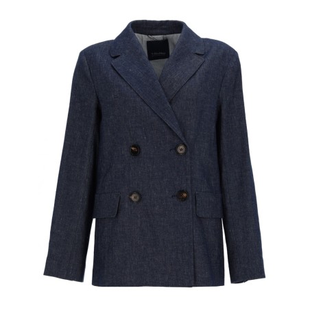 DOUBLE-BREASTED COTTON BLAZER